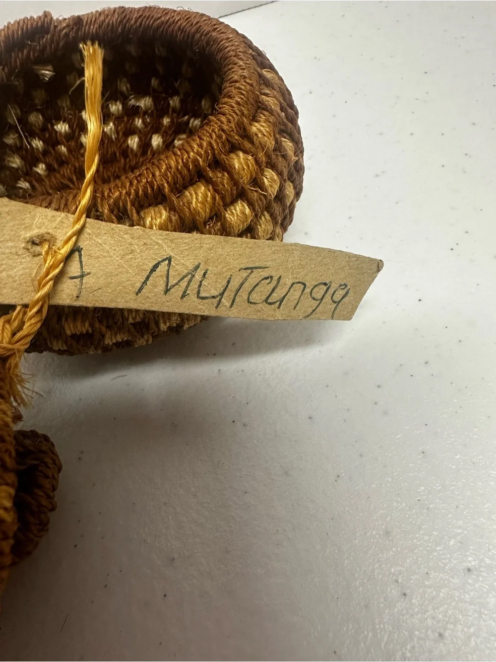 Handwoven Lidded Sisal Basket Trinket Box Brown Tan Handmade Kenya